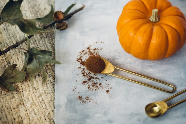 Pumpkin and cinnamon ingredients for homemade pumpkin spice syrup - Pumpkin Spice Syrup for Coffee