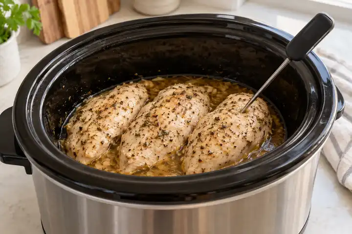 Juicy Crock Pot Chicken Breast Recipe 4 Crock Pot Chicken Breast: Cook to temperature