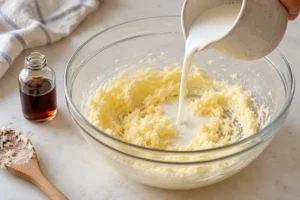 Eggless Sugar Cookies (Soft Vanilla Cookies Without Eggs) 10 Add milk and vanilla for eggless sugar cookies