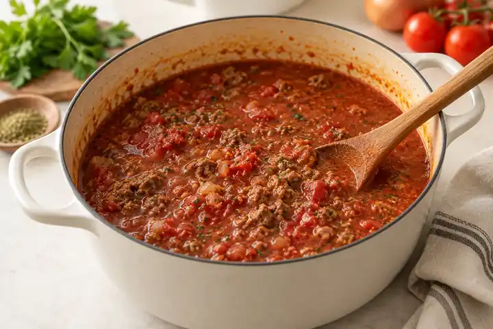 Easy One-Pot Lasagna Soup Recipe 3 One-Pot Lasagna Soup: Build the tomato broth