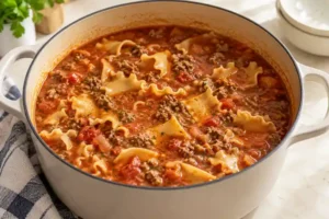 Easy One-Pot Lasagna Soup Recipe 10 One-Pot Lasagna Soup: Simmer the pasta