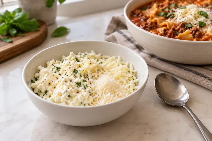 Easy One-Pot Lasagna Soup Recipe 5 One-Pot Lasagna Soup: Add the cheese topping