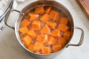 Sweet Potato Casserole With Pecans 8 Sweet Potato Casserole With Pecans: Cook the sweet potatoes