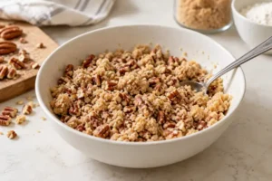 Sweet Potato Casserole With Pecans 10 Sweet Potato Casserole With Pecans: Mix the pecan topping