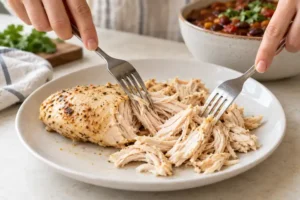 Easy White Chicken Chili Recipe (Creamy One-Pot Dinner) 10 White Chicken Chili: Shred and thicken