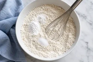 Chocolate Chip Cookies Without Brown Sugar (White Sugar Recipe) 9 Whisk in a bowl of flour, baking soda and fine salt